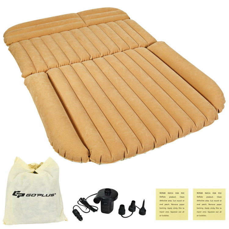 Inflatable SUV Air Backseat Mattress Travel Pad with Pump CampingCostway Gallery View 10 of 11