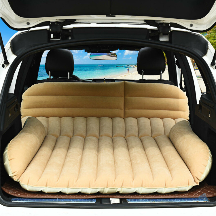 Inflatable SUV Air Backseat Mattress Travel Pad with Pump CampingCostway Gallery View 7 of 11