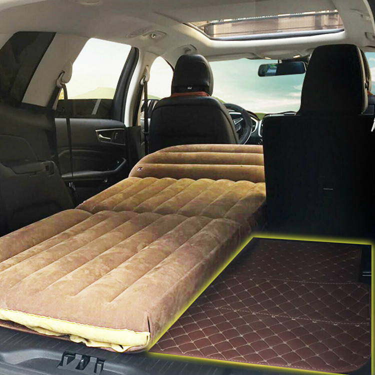 Inflatable SUV Air Backseat Mattress Travel Pad with Pump CampingCostway Gallery View 6 of 11