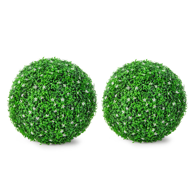 4 Pcs 11 Inch Artificial Plant Topiary Balls Outdoor Round Boxwood Balls  Large Garden Spheres Faux Decorative Greenery Balls 