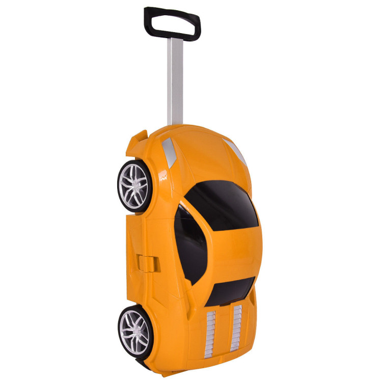 2.4 G Radio Control Kid Car Shape Travel Trolley Suitcase-OrangeCostway Gallery View 1 of 4