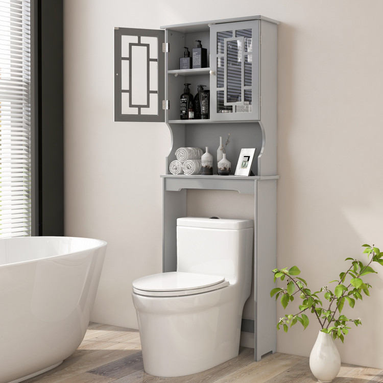 Bathroom Organizer Bamboo Adjustable 3 Tiers Floating Shelf Over The Toilet  Storage - China Bathroom Cabinet, Over The Toilet Storage
