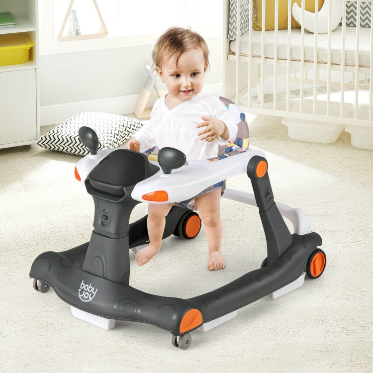 2-in-1 Foldable Activity Push Walker with Adjustable HeightCostway Gallery View 2 of 12