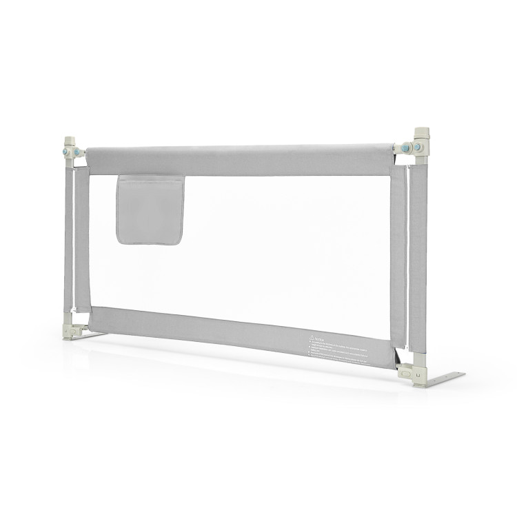 57 Inch Toddlers Vertical Lifting Baby Bed Rail Guard with Lock-GrayCostway Gallery View 1 of 11