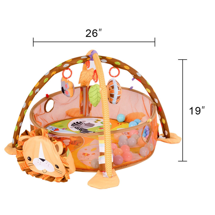 3-in-1 Cartoon Baby Infant Activity Gym Play MatCostway Gallery View 4 of 10