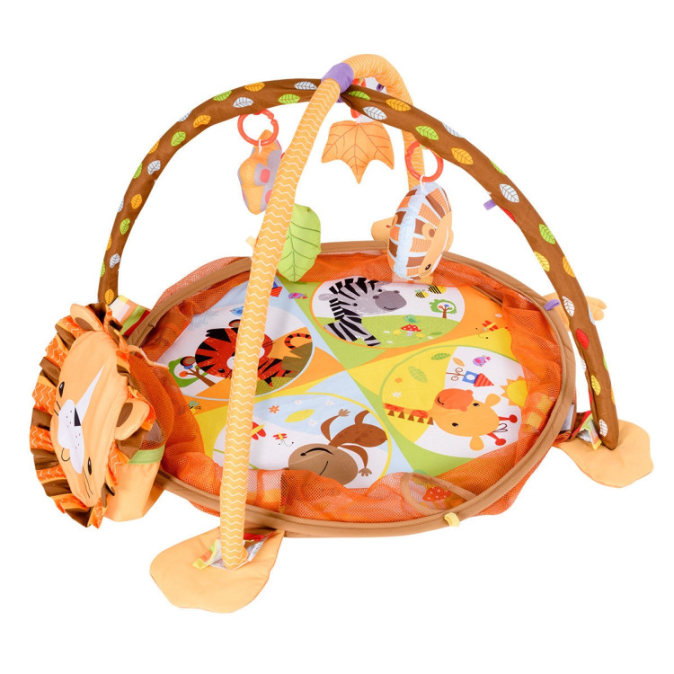 3-in-1 Cartoon Baby Infant Activity Gym Play MatCostway Gallery View 6 of 10