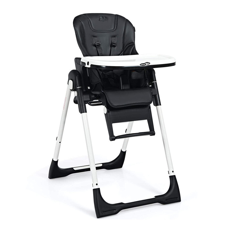 4-in-1 High Chair–Booster Seat with Adjustable Height and Recline-BlackCostway Gallery View 1 of 10