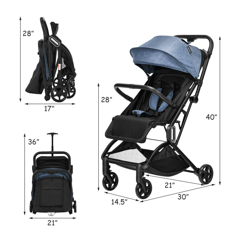 SMIXLVY Folding Pushchair Jogger Travel System 3 in 1, Baby Stroller Pram  Carriage Foldable Luxury Pushchair Stroller Absorption Springs High View