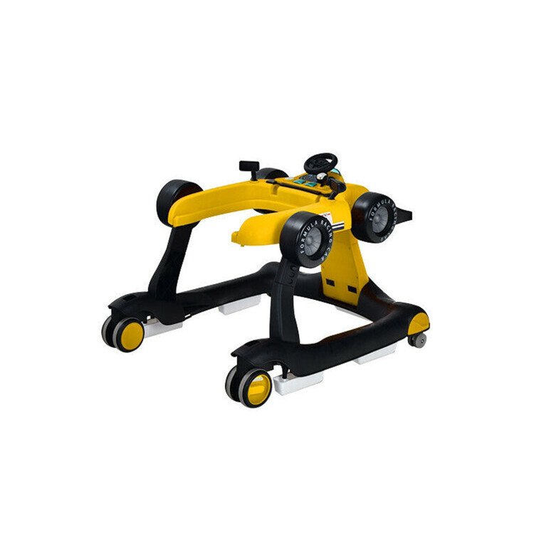 4-in-1 Foldable Activity Push Walker with Adjustable Height-YellowCostway Gallery View 1 of 12
