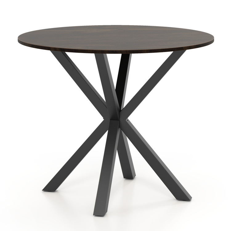 36 Inch Wood Dining Table with Intersecting Pedestal Base for 2-4 People - Gallery View 1 of 1