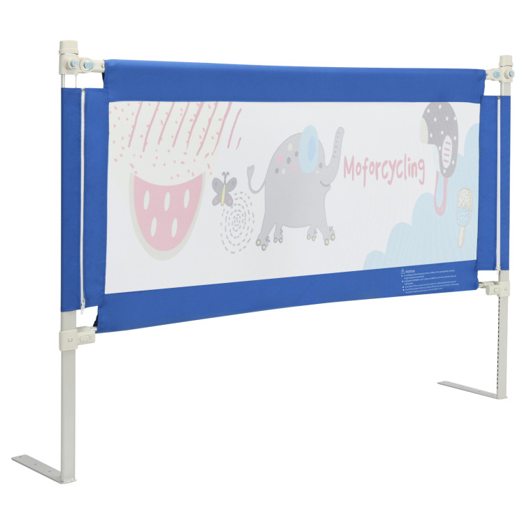 57 Inch Vertical Lifting Bed Guard Rails for Toddlers with Lock-BlueCostway Gallery View 1 of 11