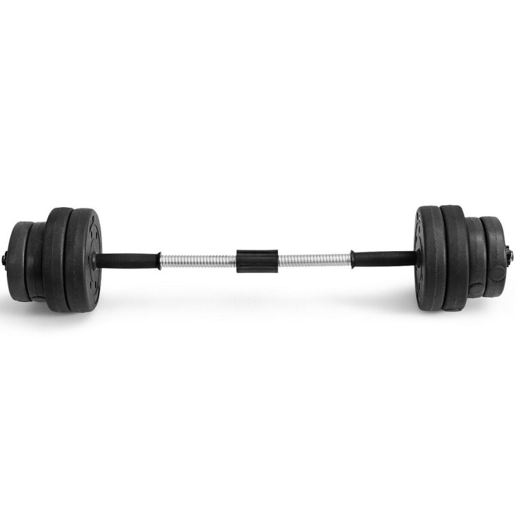 66 Lbs Fitness Dumbbell Weight Set with Adjustable Weight Plates and HandleCostway Gallery View 1 of 9