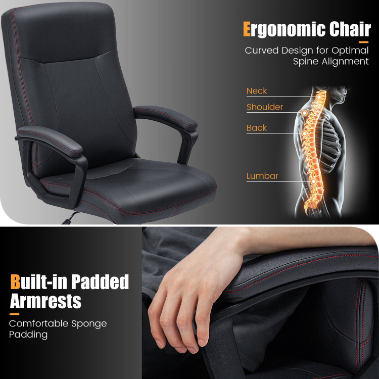 Ergonomic Office Chair, Computer Desk Chair with Adjustable Sponge