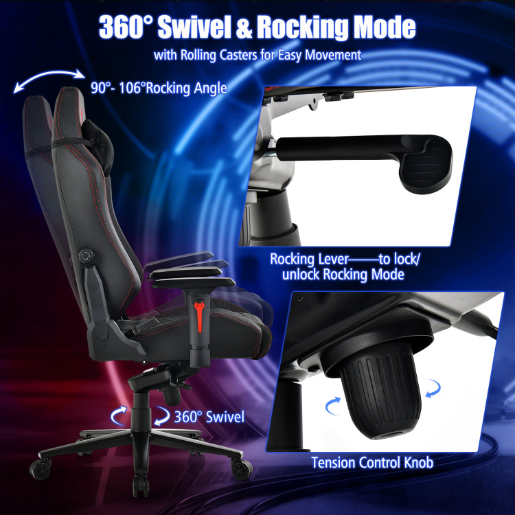Lockable Rolling Stool Foot Rest for Office and Gaming Chairs Height  Adjustable