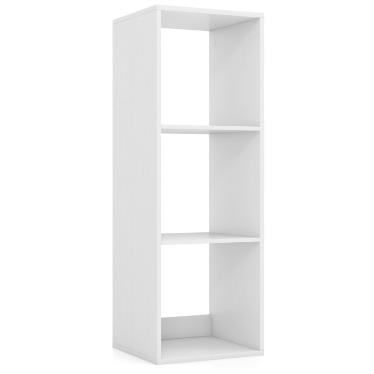 3 Cube Bookshelf with Back Guardrail for Living Room Bedroom - Gallery View 1 of 10
