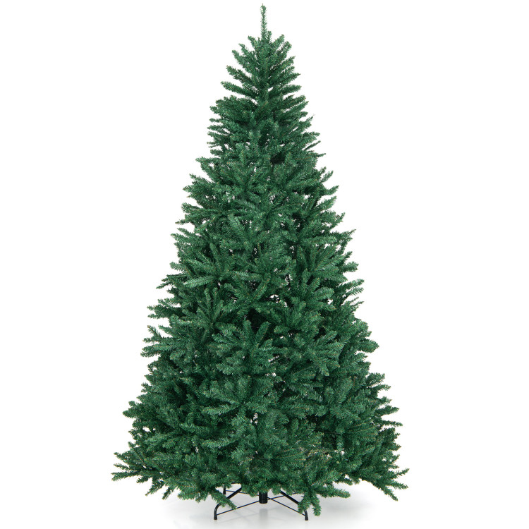 7.5 Feet Artificial Christmas Tree with Folding Metal Stand - Costway