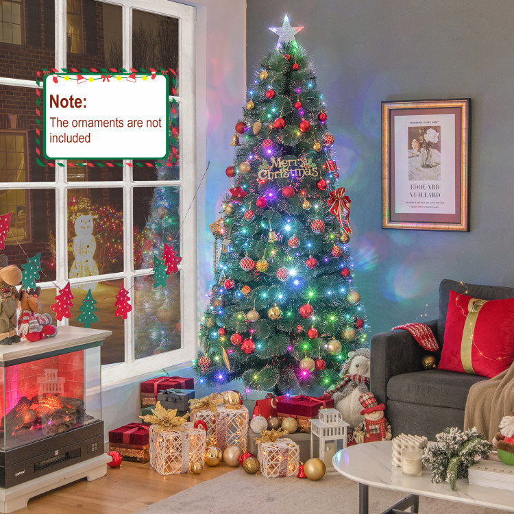 7 Ft, 9 Ft., 12 Ft. 15 Ft. - Lighted Iridescent Tree with 8 Functions