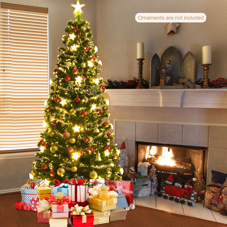 5Ft Fiber Optic Christmas Tree, Remote Control Christmas Tree 60