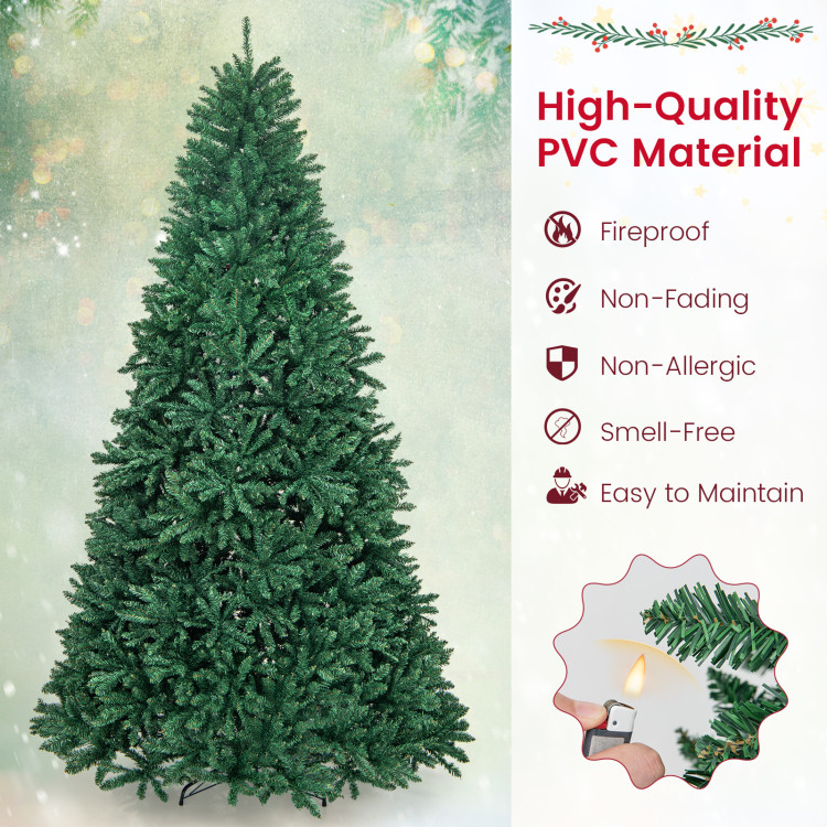 9 Feet Hinged Premium Artificial PVC Christmas Tree with Solid Metal ...