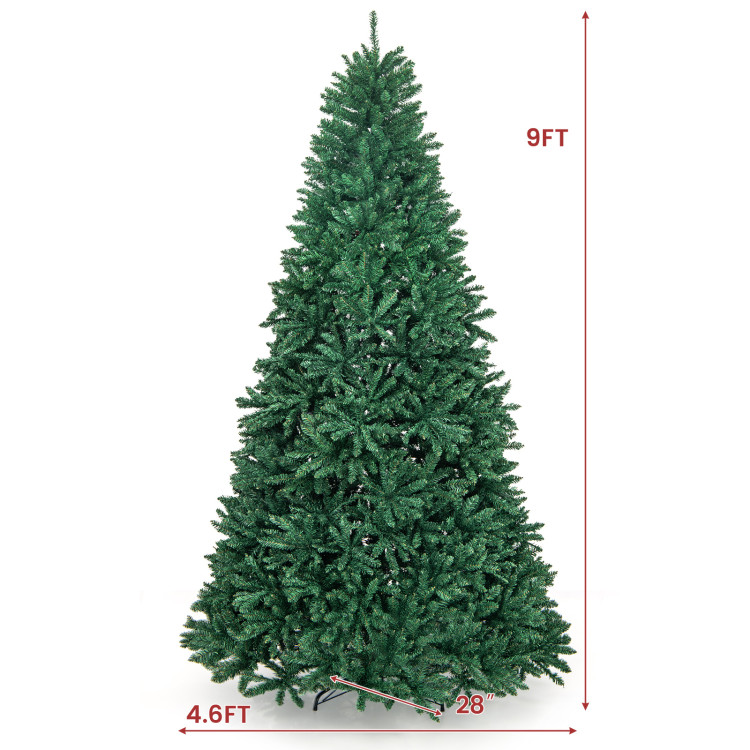 9 Feet Hinged Premium Artificial PVC Christmas Tree with Solid Metal ...