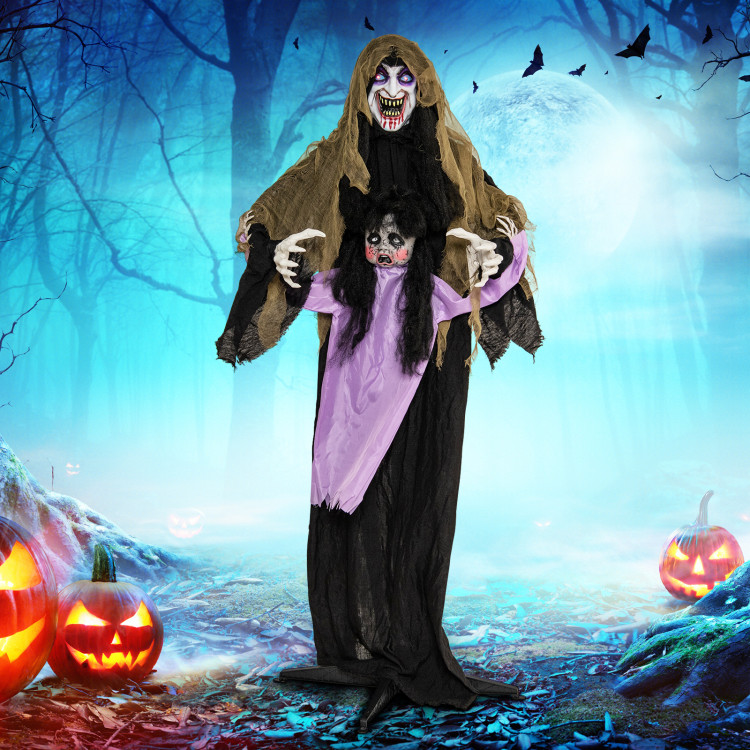 Lighted and Animated Halloween Decoration Outdoor Vampire with LED for Yard Lawn - Gallery View 1 of 11
