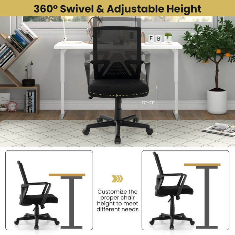 Office Chair, Ergonomic Desk Chair, Lumbar Support, Adjustable