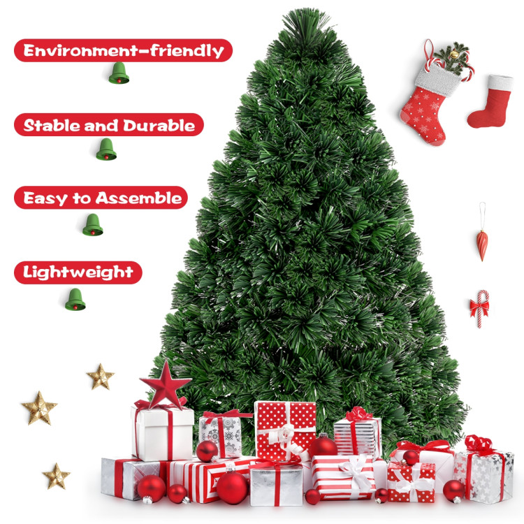 3' / 4' / 5' / 6' Fiber Optic Artificial PVC Christmas Tree-3 ftCostway Gallery View 3 of 10