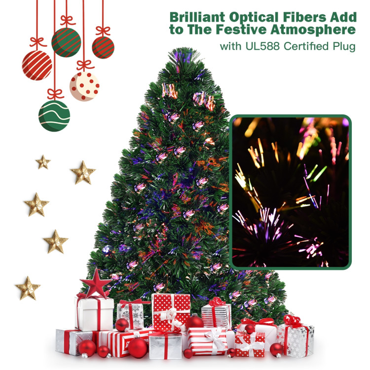 3' / 4' / 5' / 6' Fiber Optic Artificial PVC Christmas Tree-3 ftCostway Gallery View 5 of 10