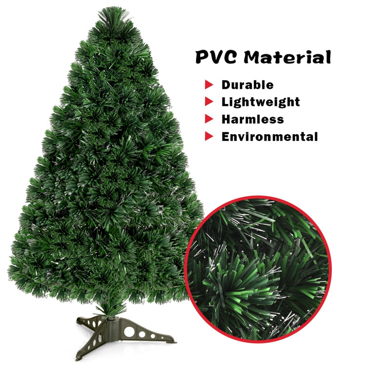 3' / 4' / 5' / 6' Fiber Optic Artificial PVC Christmas Tree-3 ftCostway Gallery View 9 of 10