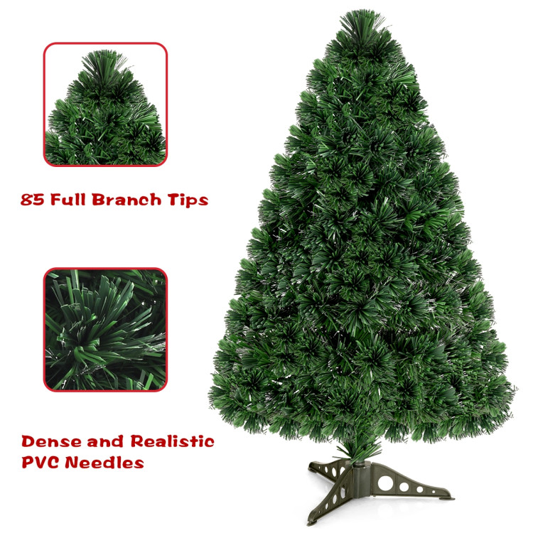 3' / 4' / 5' / 6' Fiber Optic Artificial PVC Christmas Tree-3 ftCostway Gallery View 10 of 10