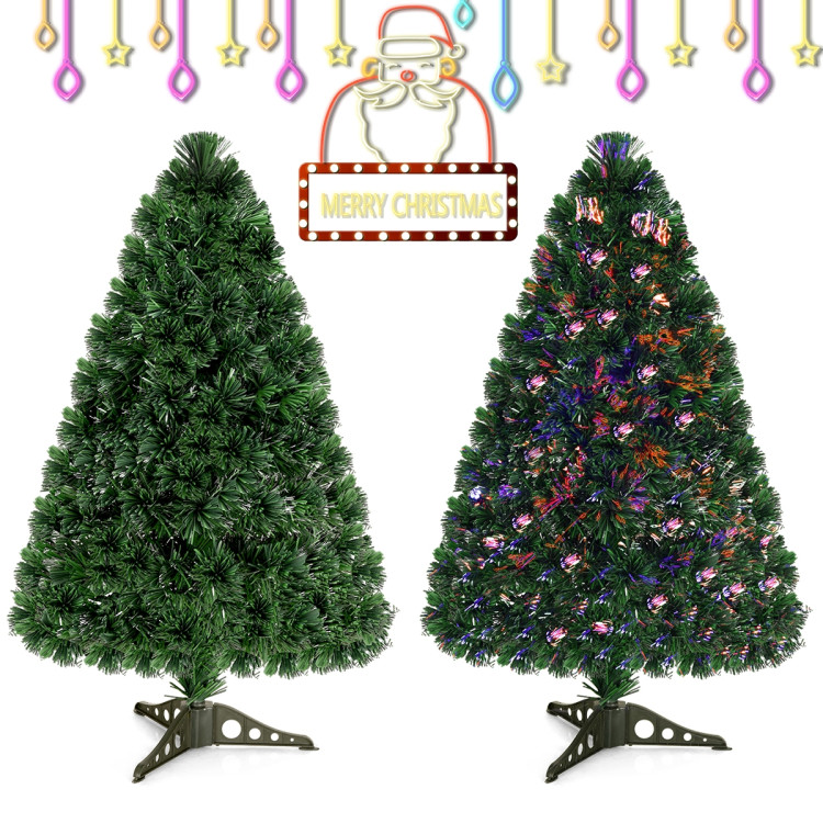 3' / 4' / 5' / 6' Fiber Optic Artificial PVC Christmas Tree-3 ftCostway Gallery View 8 of 10