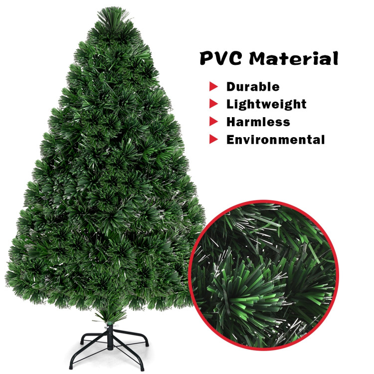 3' / 4' / 5' / 6' Fiber Optic Artificial PVC Christmas Tree-4 ftCostway Gallery View 9 of 11