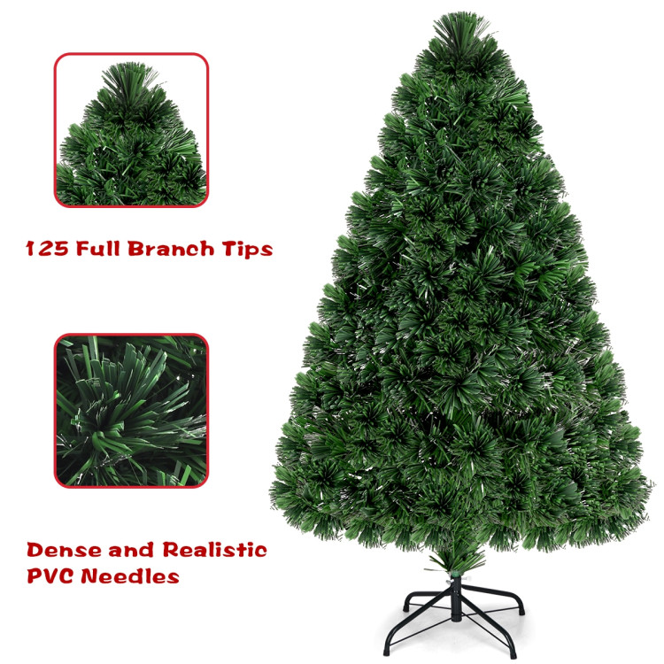 3' / 4' / 5' / 6' Fiber Optic Artificial PVC Christmas Tree-4 ftCostway Gallery View 10 of 11