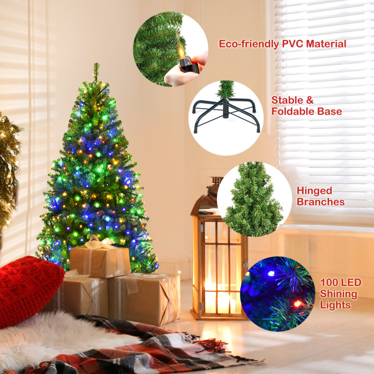 Artificial Premium Hinged Christmas Tree-4 ftCostway Gallery View 2 of 10