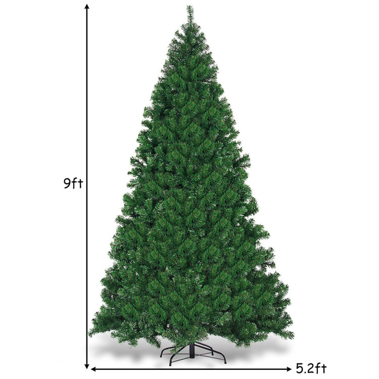 9 Feet Pre-Lit PVC Artificial Christmas Tree with 700 LED LightsCostway Gallery View 4 of 11