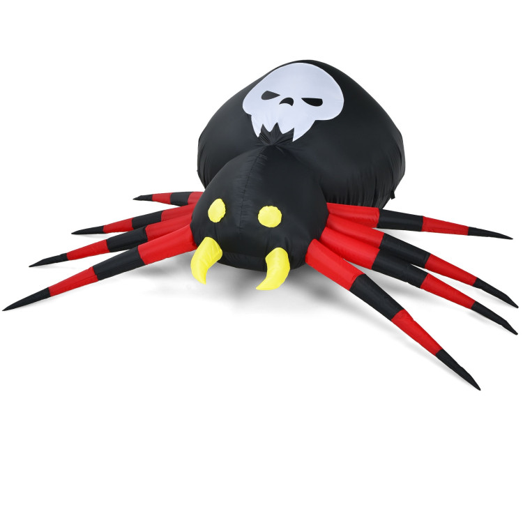 6.5 Feet Inflatable Halloween Spider with Rotatable LED LightCostway Gallery View 3 of 12