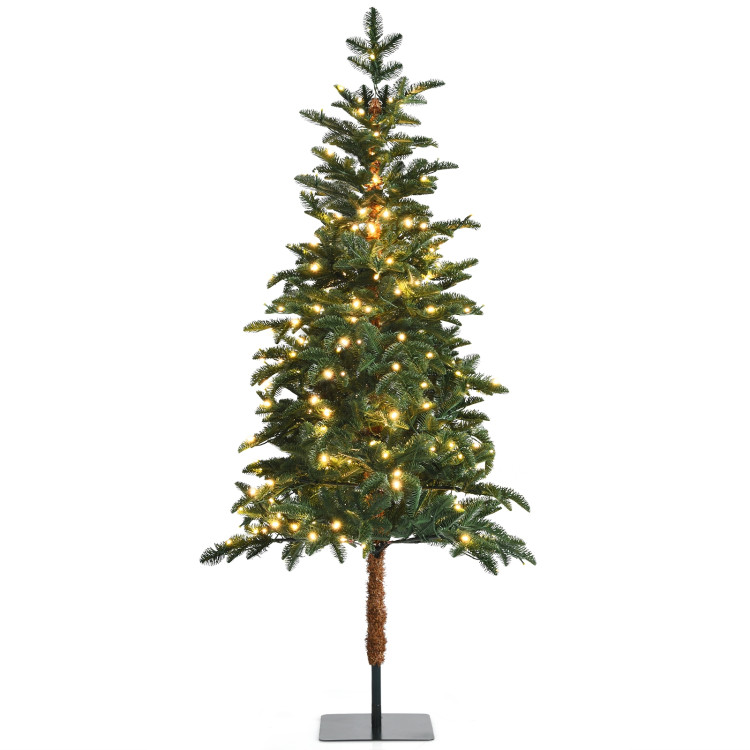 6 Feet Artificial Pencil Christmas Tree with 250 LightsCostway Gallery View 1 of 11