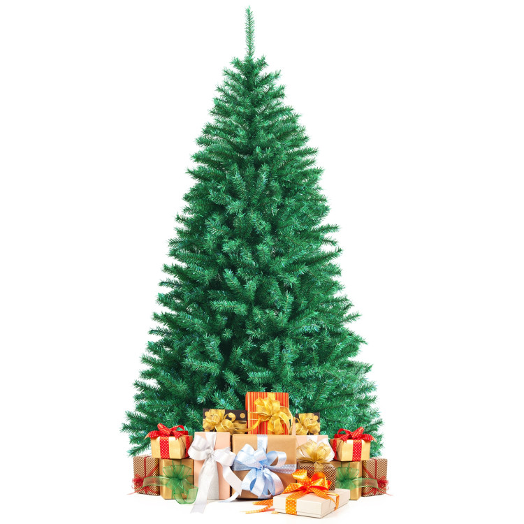 7 Feet Green Artificial Christmas Tree with 1160 Iridescent Branch TipsCostway Gallery View 11 of 13