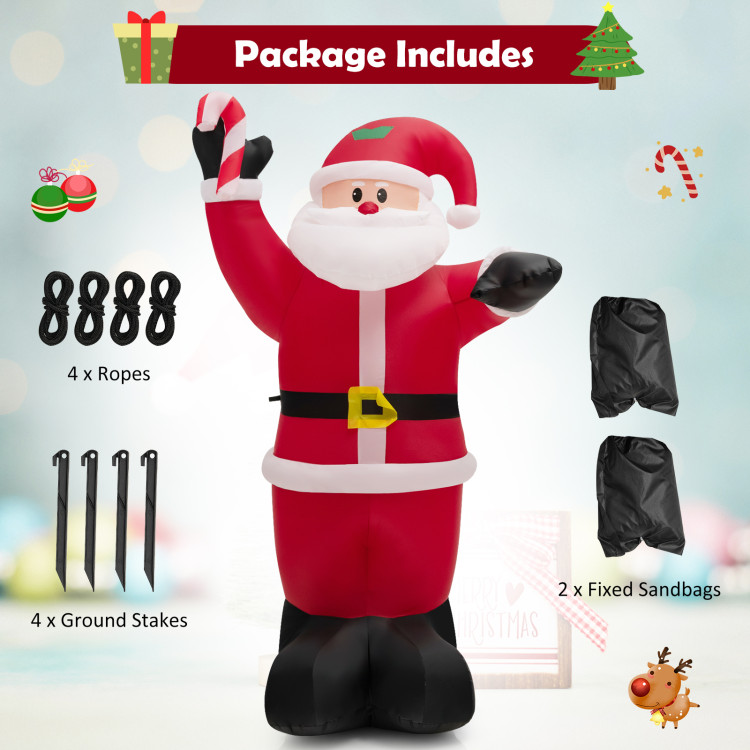 8 Feet Inflatable Santa Claus DecorationCostway Gallery View 7 of 11