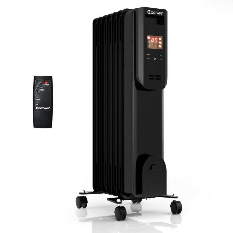 1500W LCD Electric Radiator Heater with Remote ControlCostway Gallery View 7 of 12