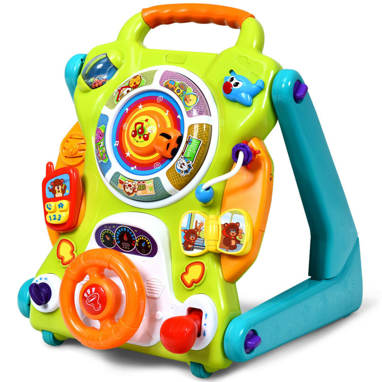 3-in-1 Kids Activity Sit-to-Stand Musical Learning WalkerCostway Gallery View 4 of 9
