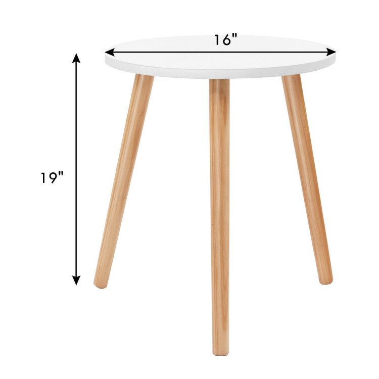 16 Inch Modern Round Coffee TableCostway Gallery View 4 of 11