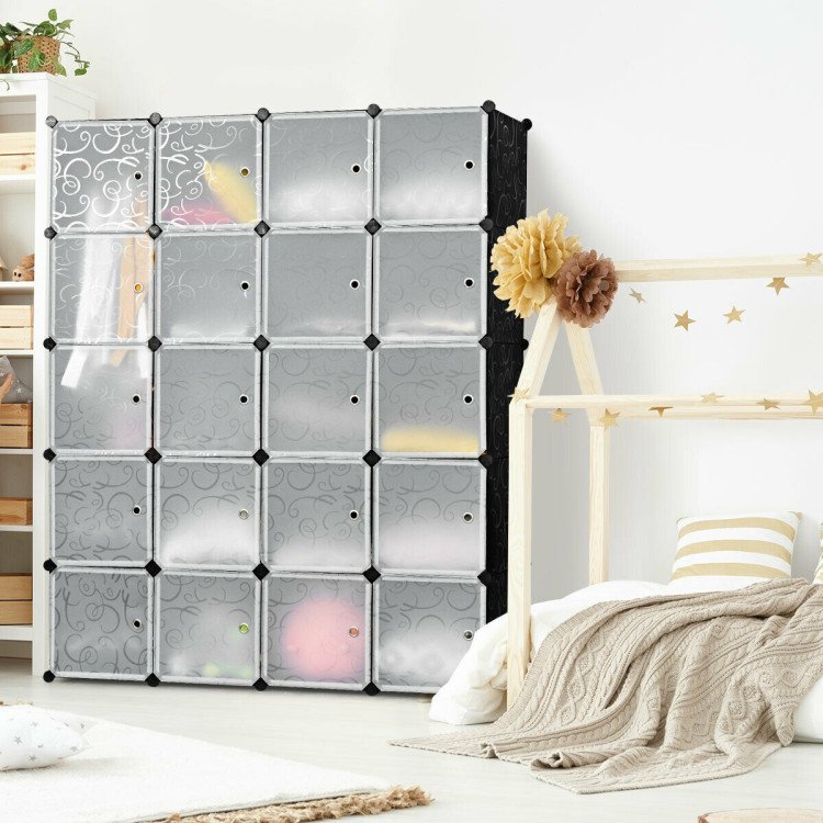 DIY 20 Cube Portable Storage Organizer Wardrobe