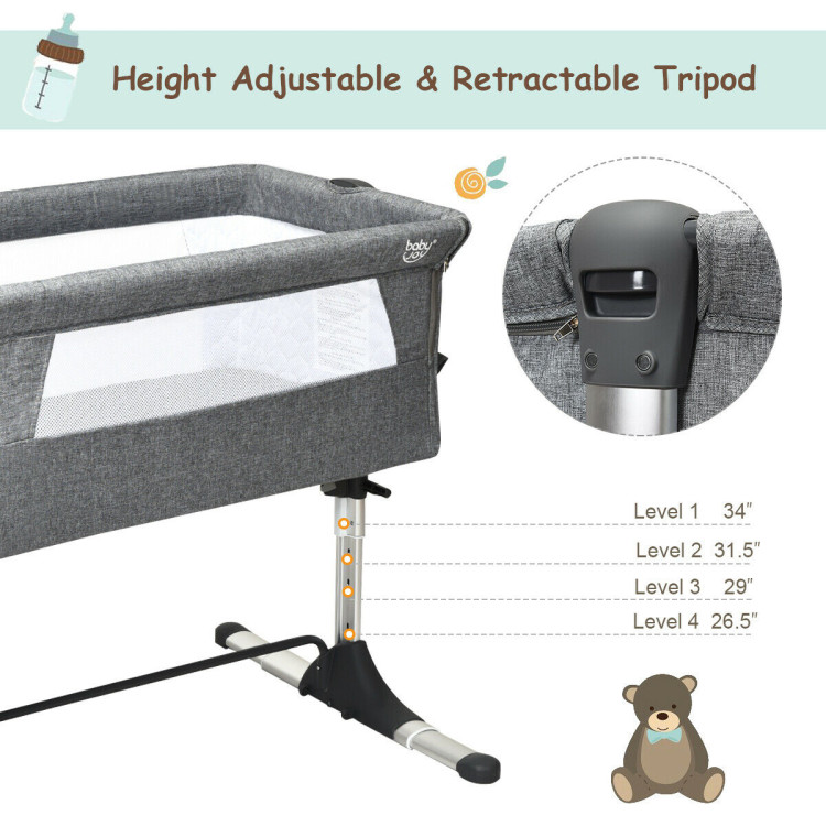 Bedside Baby Bassinet - UpwardBaby Co Sleeper for Newborn and Infants Great  Portable Travel Crib []