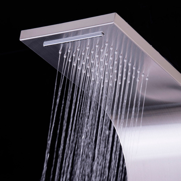 57 Inch Stainless Steel Massage Jets Hand Shower Shower PanelCostway Gallery View 5 of 12