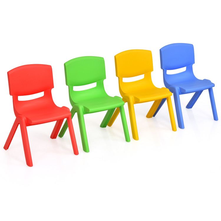 Kids Colorful Plastic Table and 4 Chairs SetCostway Gallery View 13 of 13