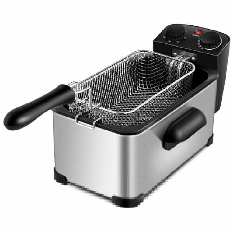 3.2 Quart Electric Stainless Steel Deep Fryer with TimerCostway Gallery View 5 of 12