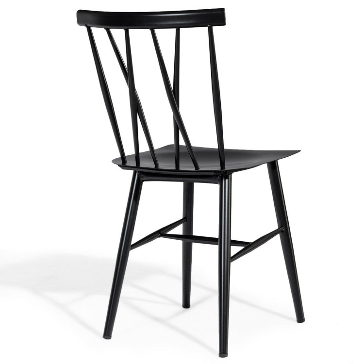 Set of 2 Stackable Dining Chairs with BackrestCostway Gallery View 6 of 8