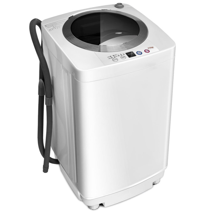 Portable 7.7 lbs Automatic Laundry Washing Machine with Drain PumpCostway Gallery View 1 of 12