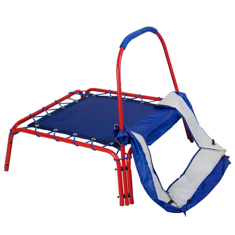 3 x 3 Feet Kids Square Jumping Trampoline-BlueCostway Gallery View 5 of 9